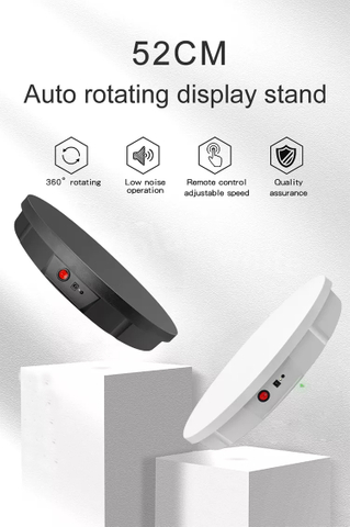 52cm Plastic Automatic Rotating Display Turntable 360 Revoing Shoe Rack with Max Load 100kg 