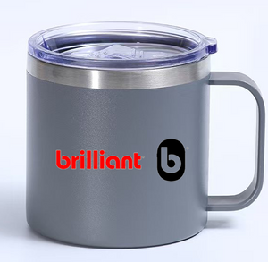 Classic Design Insulated Double-Layer Vacuum Stainless Steel Handle Beer Cup 12oz Eco-Friendly Office Water Coffee Mug for
