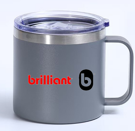 Classic Design Insulated Double-Layer Vacuum Stainless Steel Handle Beer Cup 12oz Eco-Friendly Office Water Coffee Mug for