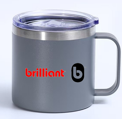 Classic Design Insulated Double-Layer Vacuum Stainless Steel Handle Beer Cup 12oz Eco-Friendly Office Water Coffee Mug for