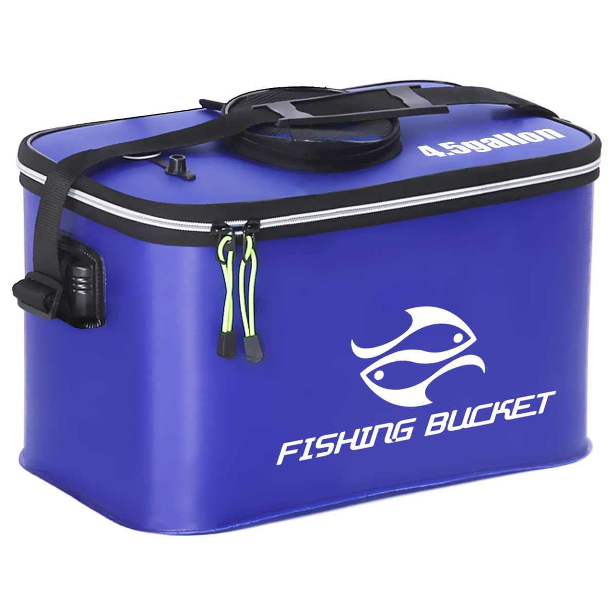 21L 4.5gallon Fish Container Multi-Functional Fish Live Lures Bucket Outdoor EVA Fishing Box for Fishing Collapsible Foldable Fish Bucket Live