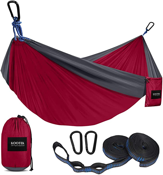 Custom Ultralight Camping Hammock Hamacas Swing 1-2 Person Flat Travel Hammocks with Tree Straps Portable Outdoor Adult