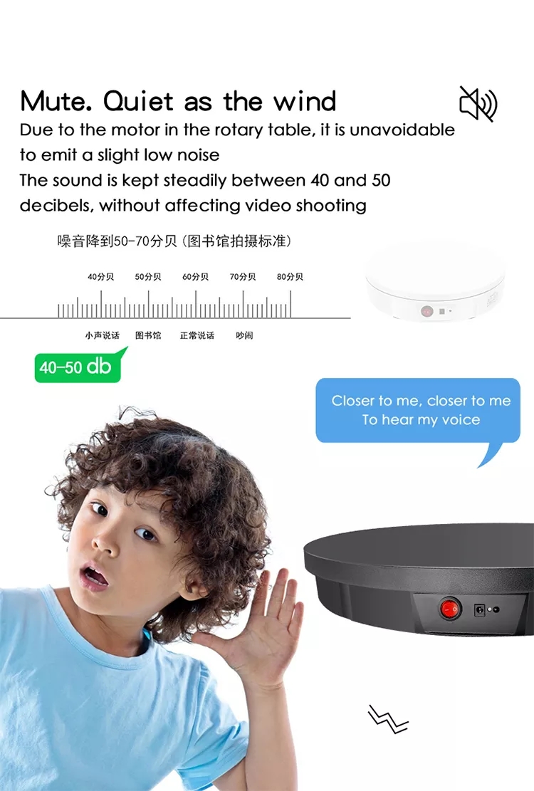 52cm Plastic Automatic Rotating Display Turntable 360 Revoing Shoe Rack with Max Load 100kg 