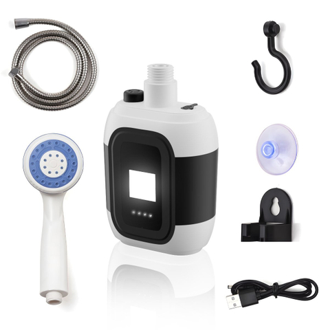Charging Showerhead Outdoor Bathing Household Electric Shower Pump Rural Portable and Simple