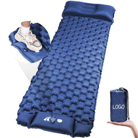 Ultralight Hiking Backpacking Waterproof Inflatable Sleep Mattress Outdoor Camping Sleeping Pad Mat 40D Nylon Customized Color