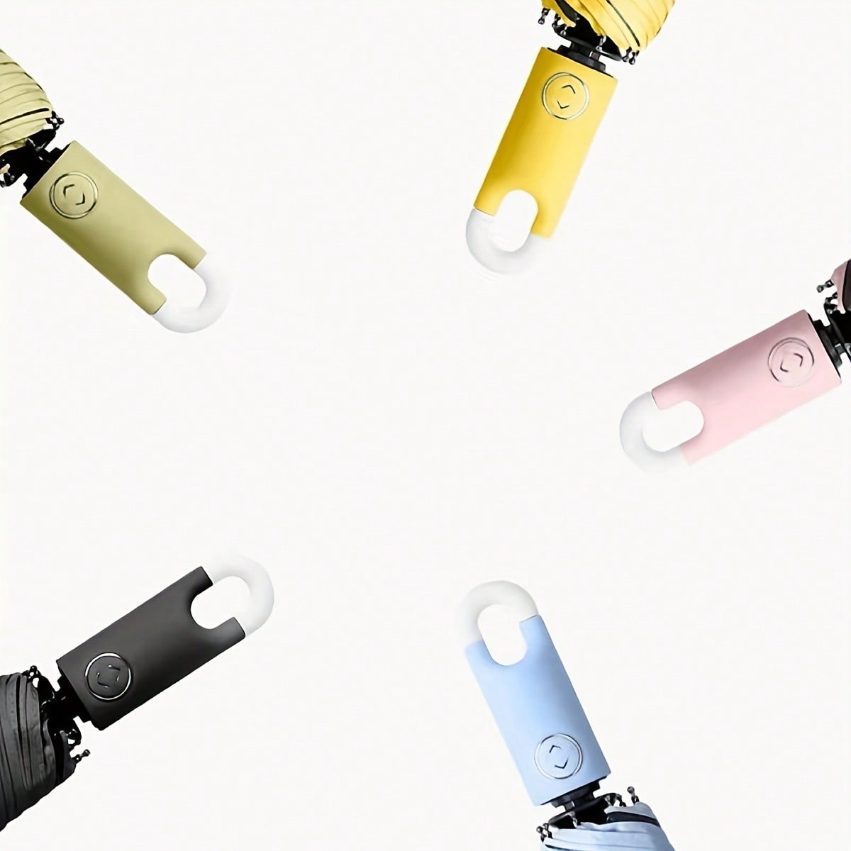 8-Ribs Travel Umbrella Cute Design Windproof & Multi-Color Semi-Automatic Open And Made of 190T Nylon Business Gifts Rain