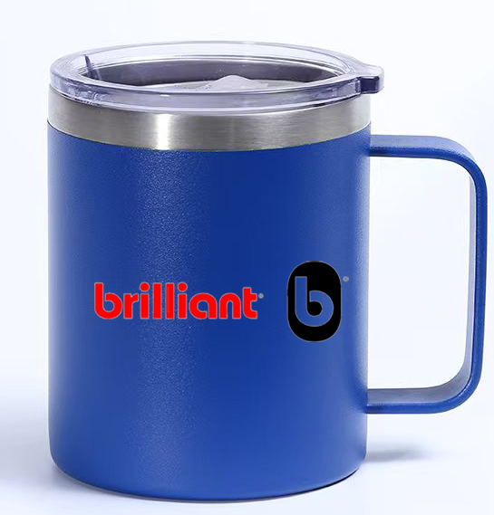 Classic Design Insulated Double-Layer Vacuum Stainless Steel Handle Beer Cup 12oz Eco-Friendly Office Water Coffee Mug for