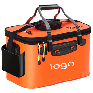 10 Gallon 35LFishing Foldable Fish Bucket Fish Container Multi-Functional Live Outdoor EVA Fishing Bag Keep the Bait Fresh Fish Catch Alive