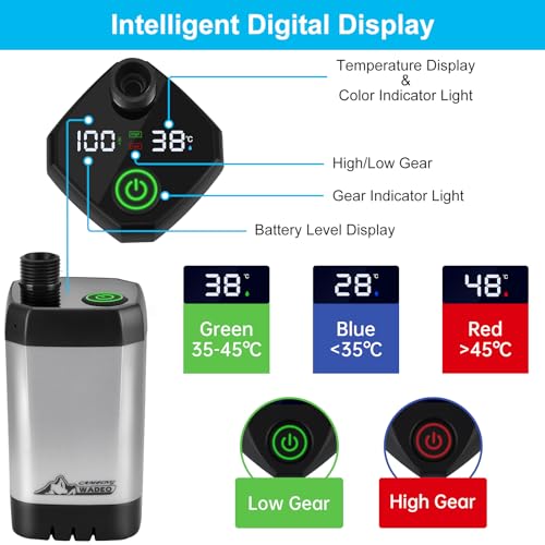 Hot Sale Portable 6000mAh Rechargeable Electric Shower Pump for Camping 