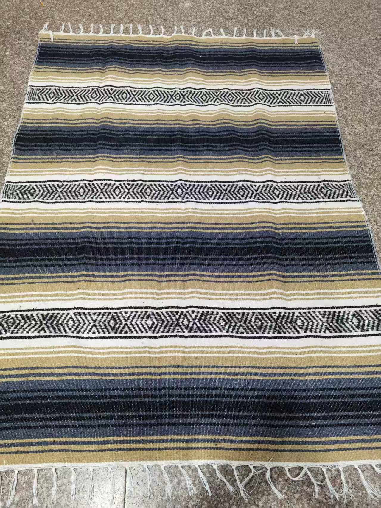 High Quality Soft Polyester Serape Blanket Custom Outdoor Camping Beach Towel for Yoga Car Novelties Picnics-Handwoven