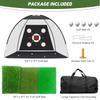 1 0x7ft Outdoor Golf Practice Nets Mat All-in-One Backyard Driving Chipping Swing Training with Archery Target Balls Bag