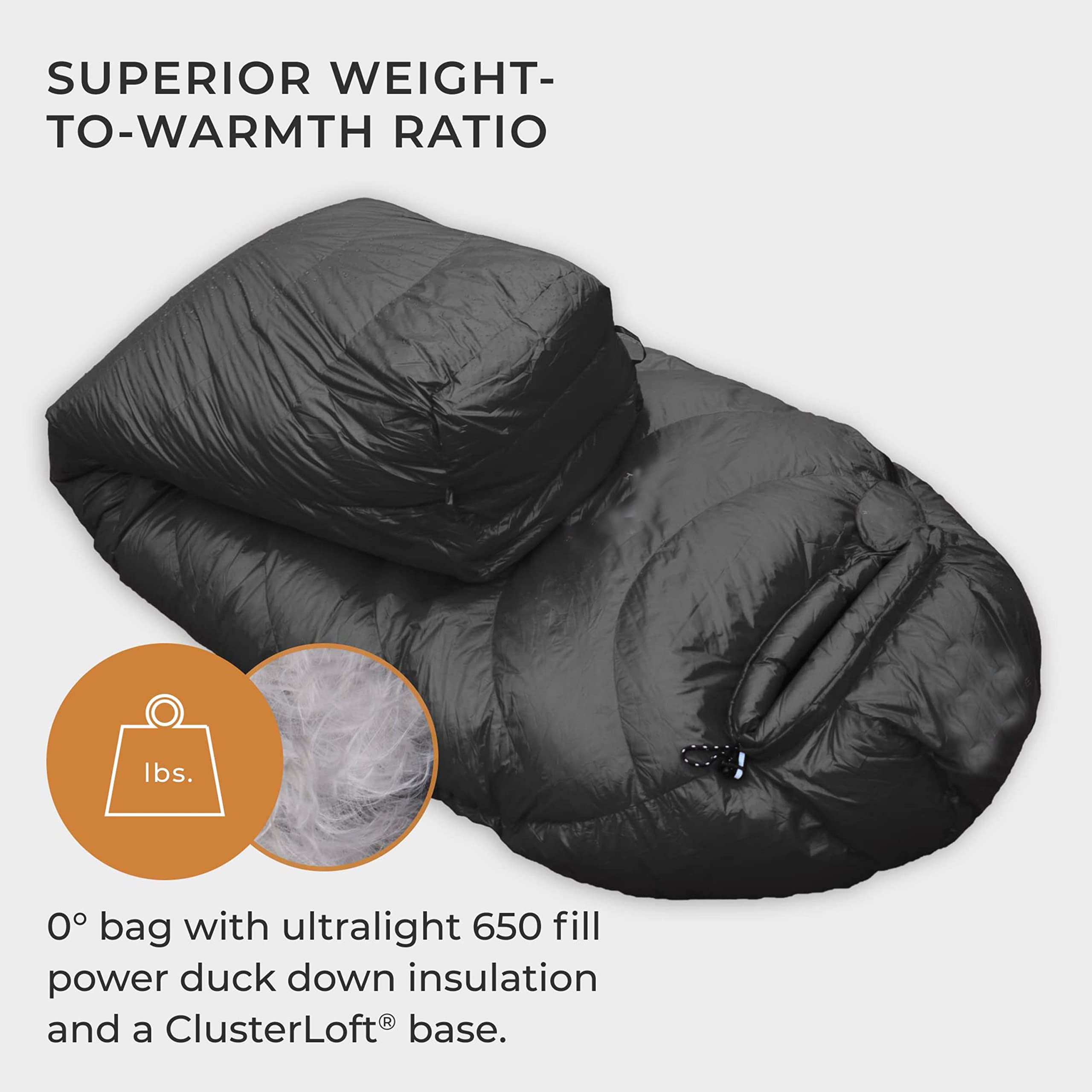 Sleeping Bag 650FP Duck Down Travel Compact Compression Lightweight Warm Washable Emergency Survival Sleeping Bags Shelter