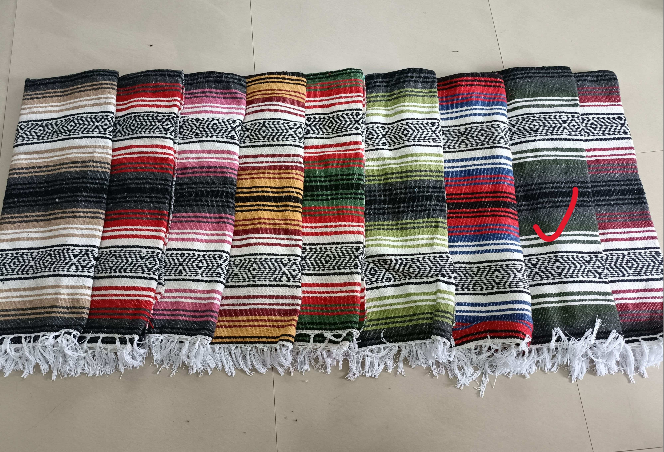 High Quality Soft Polyester Serape Blanket Custom Outdoor Camping Beach Towel for Yoga Car Novelties Picnics-Handwoven