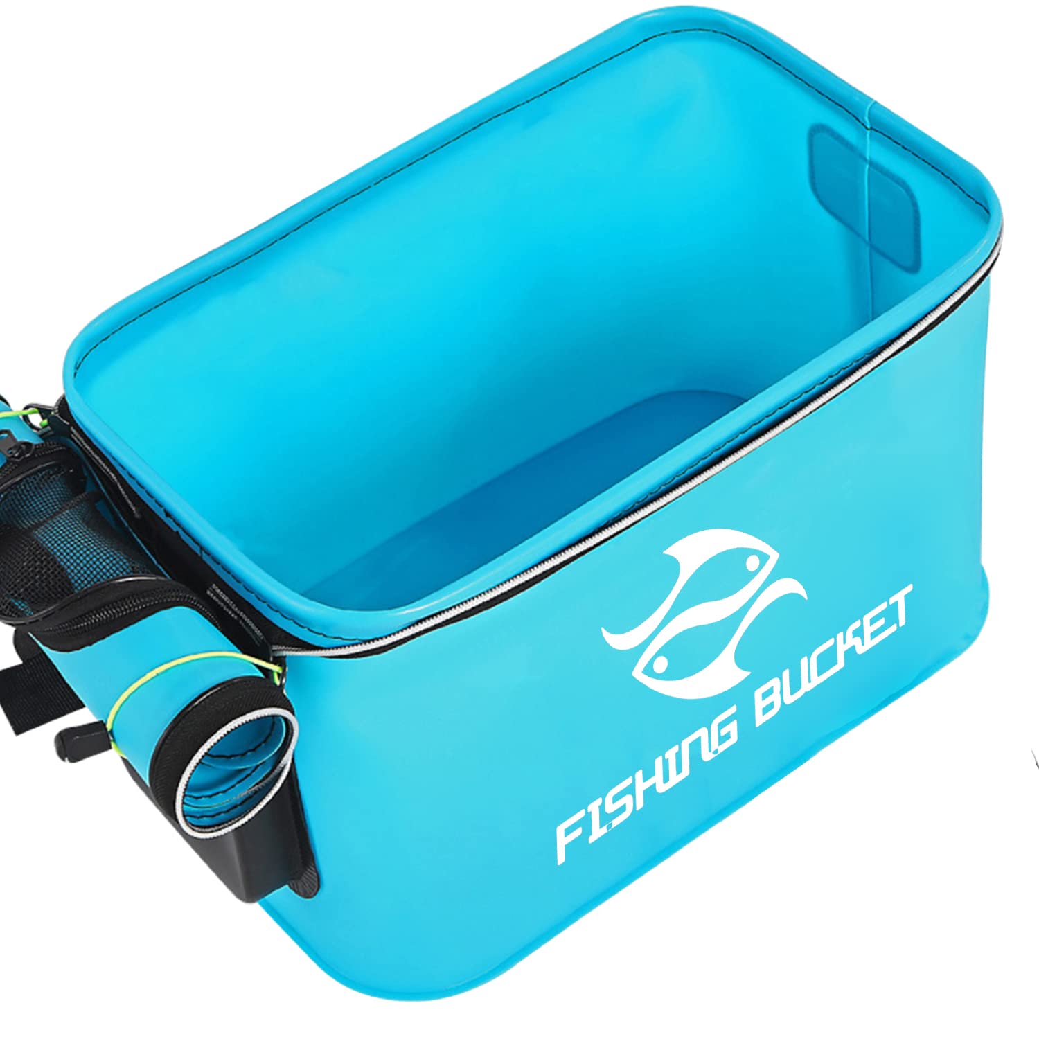 21L 4.5gallon Fish Container Multi-Functional Fish Live Lures Bucket Outdoor EVA Fishing Box for Fishing Collapsible Foldable Fish Bucket Live