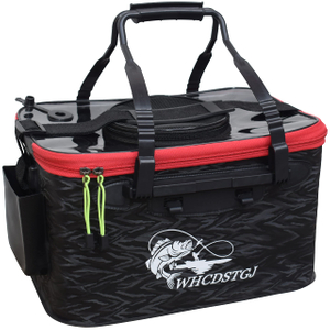Durable EVA Material Outdoor Fishing Tackle Boxes 4 Gallons Transparent Lid Bait Bucket for Streams and Lakes