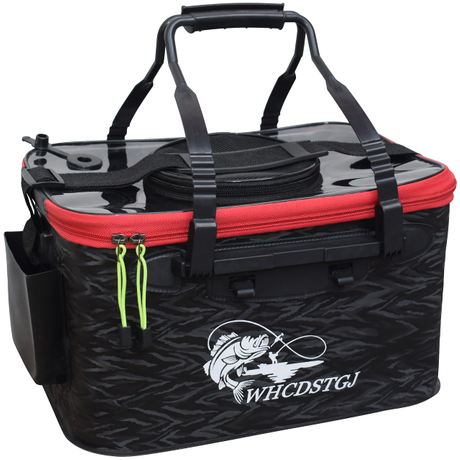 Durable EVA Material Outdoor Fishing Tackle Boxes 4 Gallons Transparent Lid Bait Bucket for Streams and Lakes
