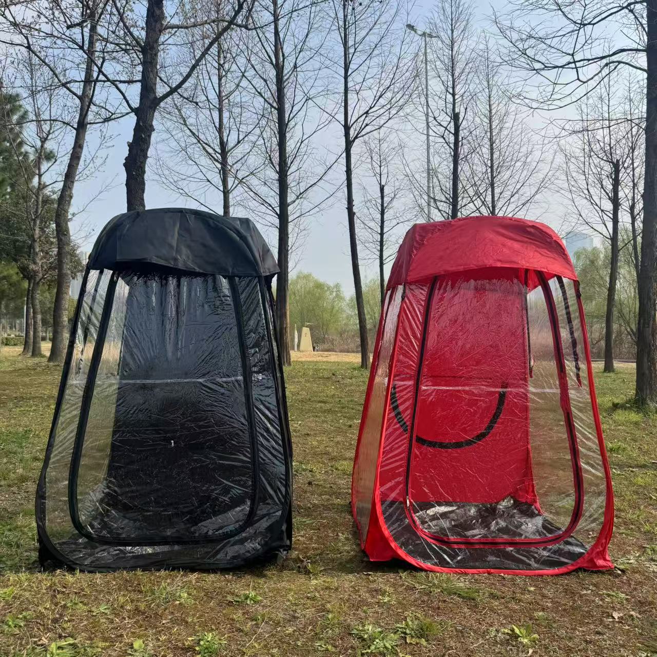 Custom Automatic Pop-Up Windproof Rain Shade Outdoor Clear Camping Tent Polyester Concert Viewing Fishing Single Person Easy