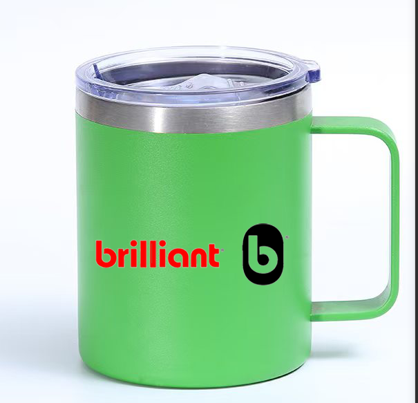 Classic Design Insulated Double-Layer Vacuum Stainless Steel Handle Beer Cup 12oz Eco-Friendly Office Water Coffee Mug for