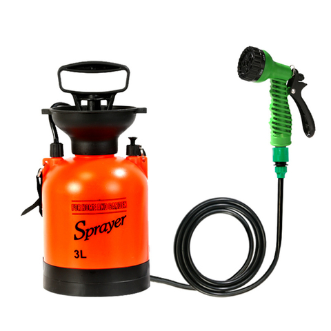 Outdoor 5L Sprayer Bottle with Hand Press Camping Shower And Removable Hose for Traveling Camping Gardening