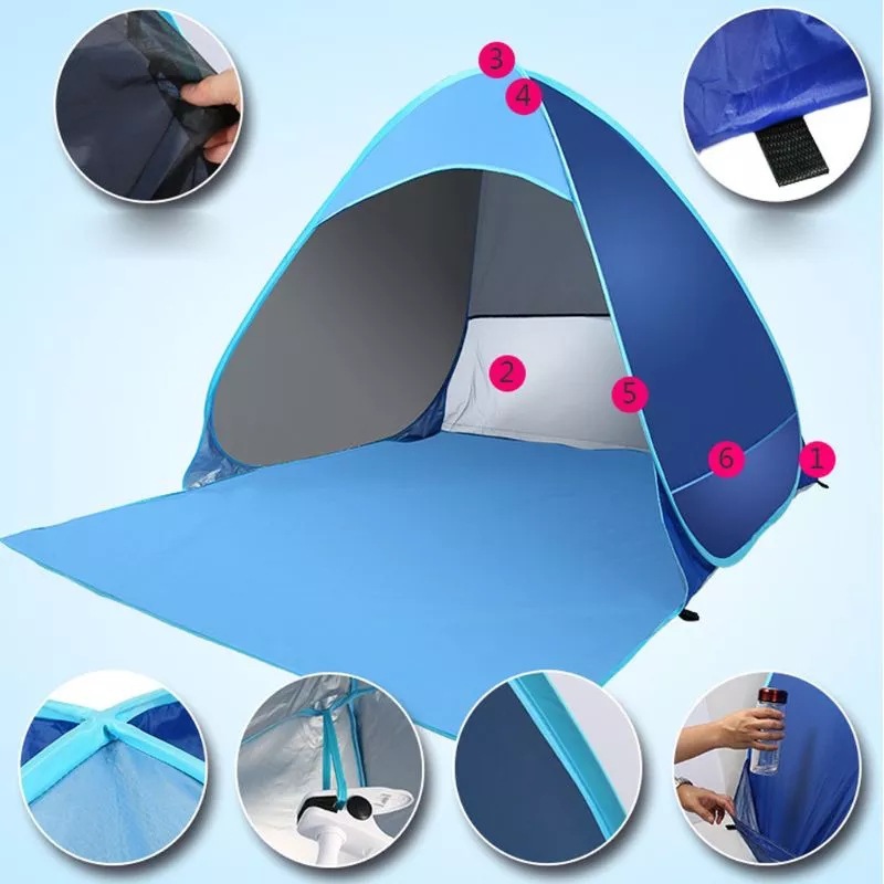 Custom Ultralight Automatic Pop-Up Beach Tent Waterproof Nylon Outdoor Camping And Fishing Tents for Events