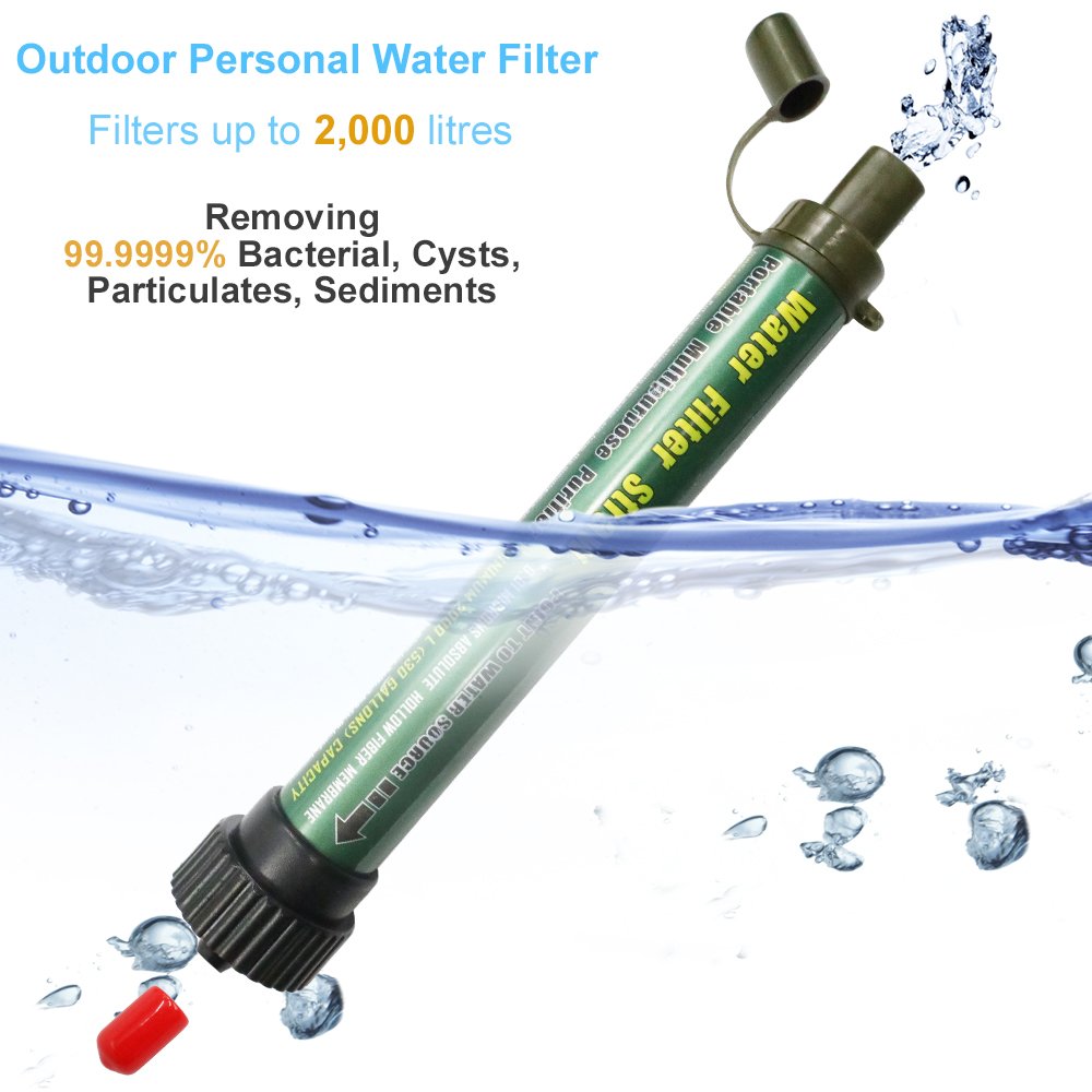 Amazon Hot Selling Outdoor Water Purifier Straw Individual Filter Mouth Suction Direct Drinking Filter