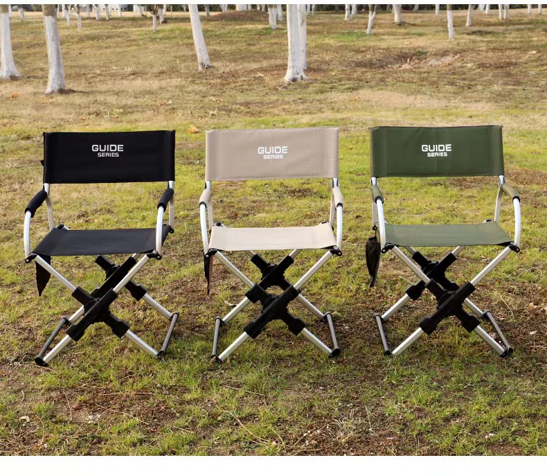 Outdoor Camping Folding Chair Aluminum Alloy Magician Director Chair RV Portable Folding Chair Fishing Compact Backrest Chair