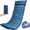 High Quality Waterproof Self Inflatable Ultralight Mattress Beach Camping Sleeping Pad Mats With Built-in Foot Pump