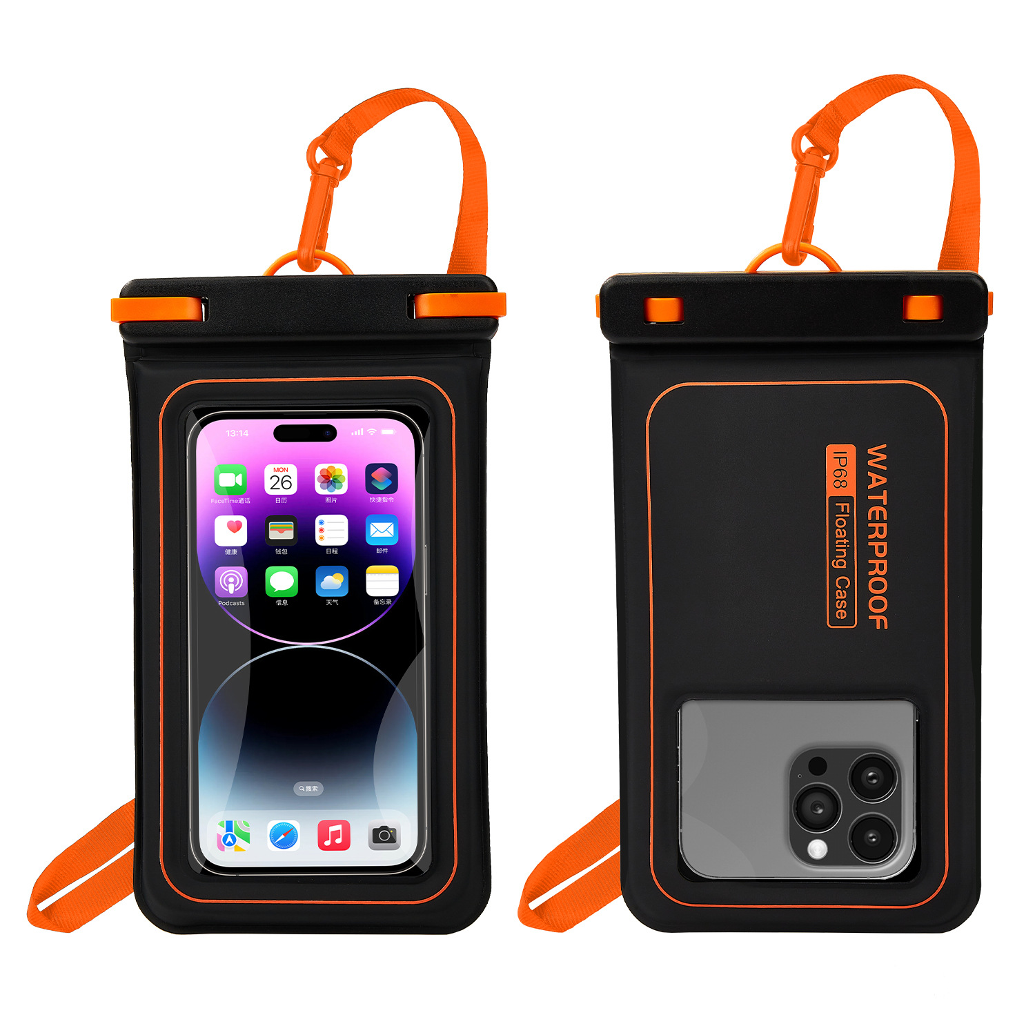 Portable Outdoor PVC Waterproof Mobile Phone Case Pouch Water-Resistant Swim & Dive Dry Bag for Cell Phone for Travel & Swim