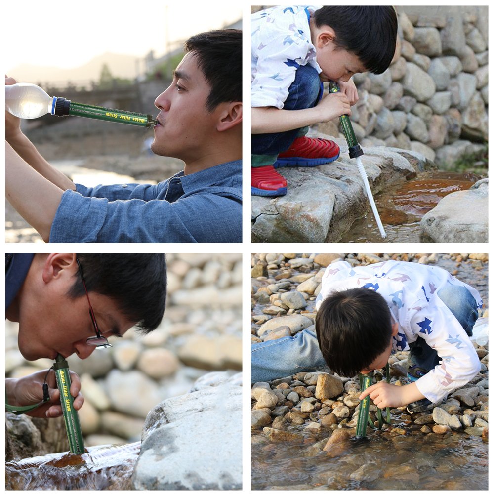 Outdoor Water Purifier Filter Portable Life Drinking Straw Emergency Survival Supplies for Outdoor Drinking Water