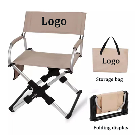 Outdoor Camping Folding Chair Aluminum Alloy Magician Director Chair RV Portable Folding Chair Fishing Compact Backrest Chair