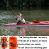 10 Gallon 35LFishing Foldable Fish Bucket Fish Container Multi-Functional Live Outdoor EVA Fishing Bag Keep the Bait Fresh Fish Catch Alive
