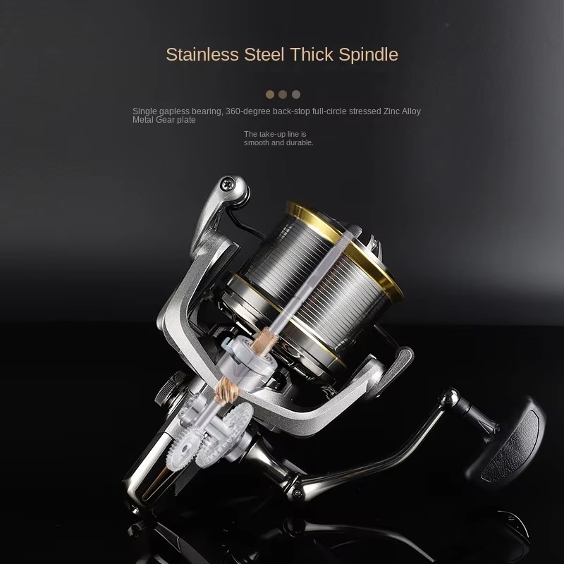 Metal Right-hand Fishing Reel Saltwater Double Loading Spinning Reels for Carp with Bait for Carp Fishing Tackle