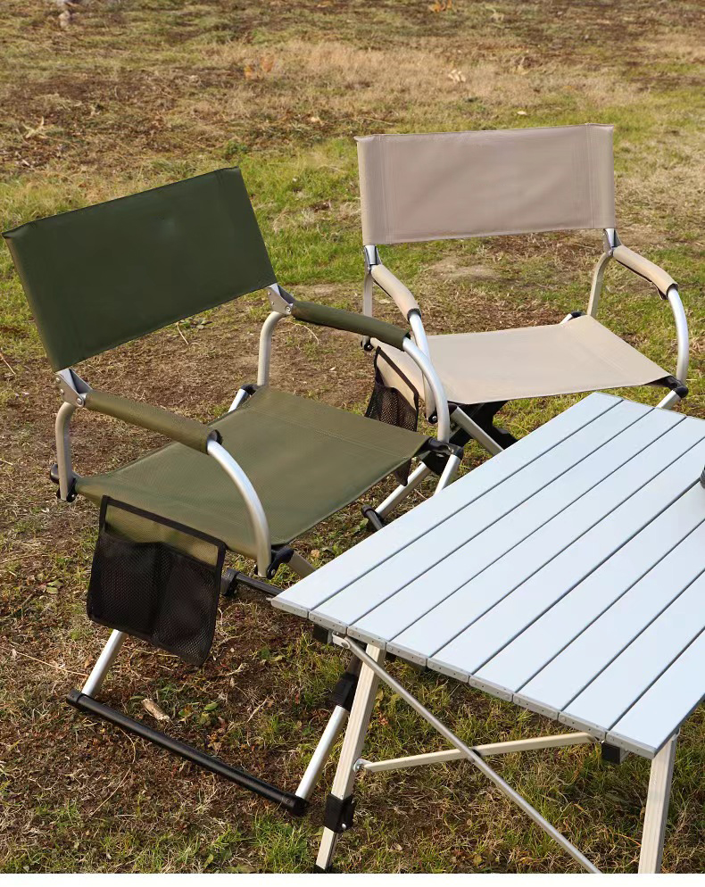 Outdoor Camping Folding Chair Aluminum Alloy Magician Director Chair RV Portable Folding Chair Fishing Compact Backrest Chair