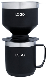 Perfect Brew Modern Stainless Steel Coffee Maker Set BPA-Free Camping Pour Over with Reusable Camp Mug Filter for Travel