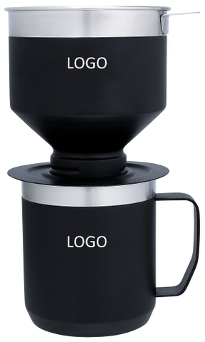 Perfect Brew Modern Stainless Steel Coffee Maker Set BPA-Free Camping Pour Over with Reusable Camp Mug Filter for Travel
