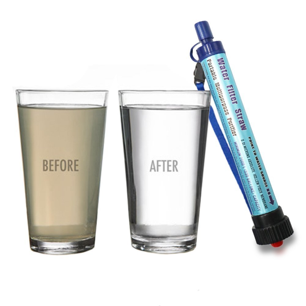 Outdoor Water Purifier Filter Portable Life Drinking Straw Emergency Survival Supplies for Outdoor Drinking Water